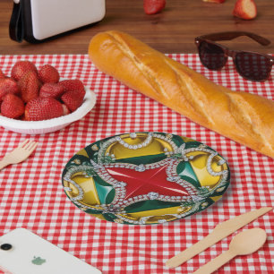 Plato De Papel Placa de papel con el diseño de los colores de Los