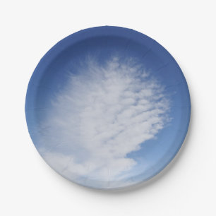 Plato De Papel Placa de papel con hermosas nubes