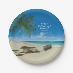 Plato De Papel Placa de papel con nombre personalizado Sandy Beac