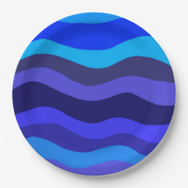 Plato De Papel Placa de papel con sensación de azul