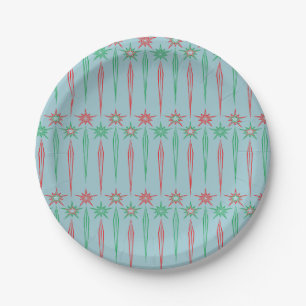 Plato De Papel Placa De Papel De 7" De Mod Mid Icicles