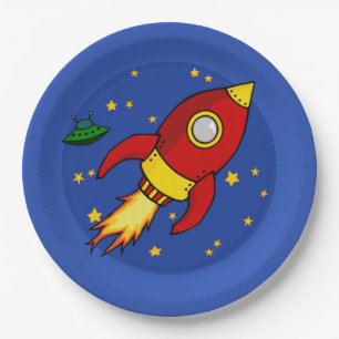 Plato De Papel Placa de papel de 9" color rojo rojizo