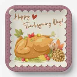 Plato De Papel Placa de papel de Acción de Gracias