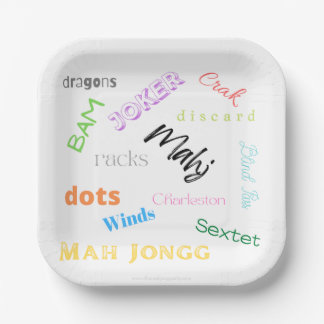 Plato De Papel Placa de papel de American Mah Jongg