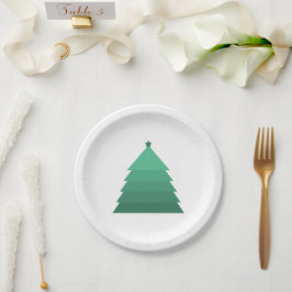 Plato De Papel Placa de papel de árbol de Navidad