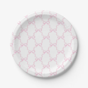 Plato De Papel Placa de papel de arcos rosados de la milenio