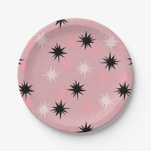 Plato De Papel Placa de papel de arranque rosa atómico