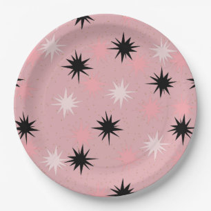 Plato De Papel Placa de papel de arranque rosa atómico