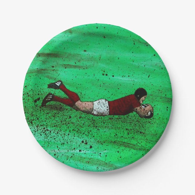Plato De Papel Placa de papel de arte para Rugby (Anverso)