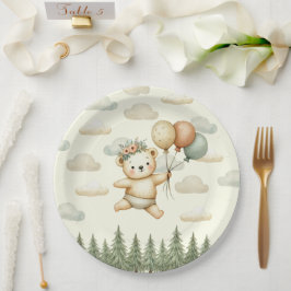 Plato De Papel Placa de papel de Aventuras de Oso flotante