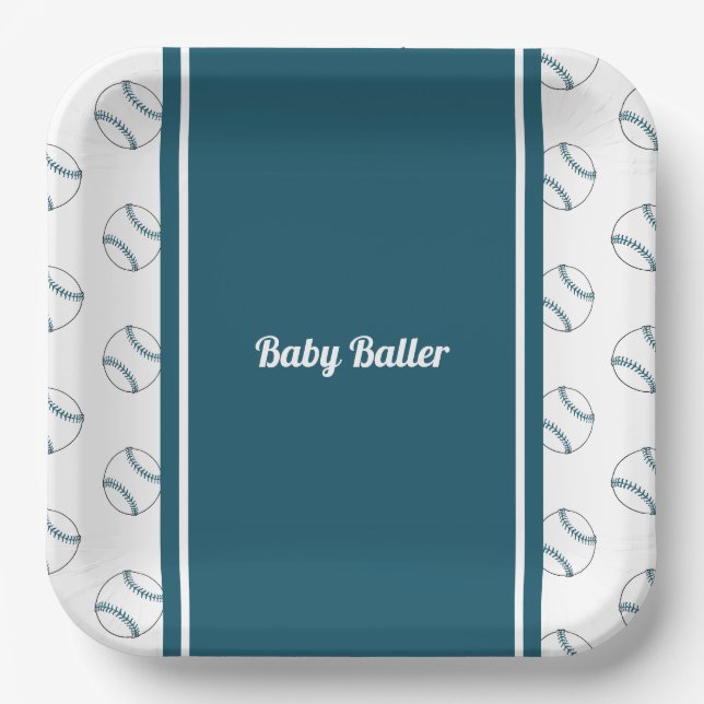 Plato De Papel Placa de papel de Baby Baller (Anverso)