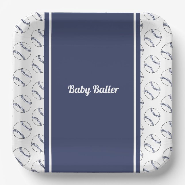 Plato De Papel Placa de papel de Baby Baller (Anverso)