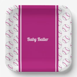 Plato De Papel Placa de papel de Baby Baller