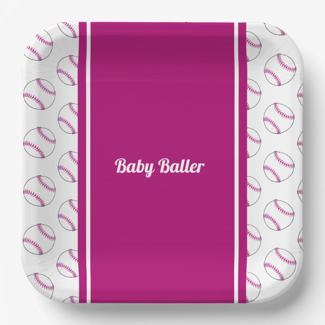 Plato De Papel Placa de papel de Baby Baller (Anverso)