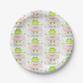 Plato De Papel Placa de papel de Ballerina Frog