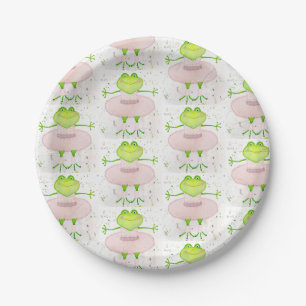 Plato De Papel Placa de papel de Ballerina Frog