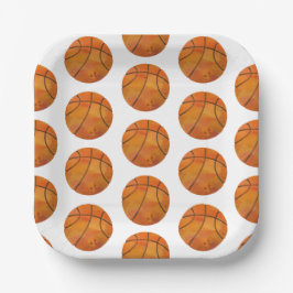 Plato De Papel Placa de papel de baloncesto