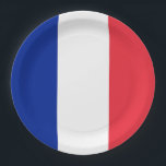 Plato De Papel Placa de papel de bandera de Francia<br><div class="desc">Bandera de Francia</div>