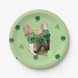 Plato De Papel Placa de papel de Bulldog francés irlandés