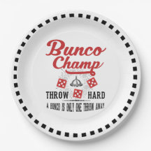 Placa de papel de Bunco - campeón de Bunco del