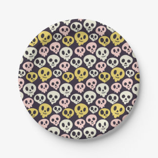 Plato De Papel Placa de papel de calaveras amigables