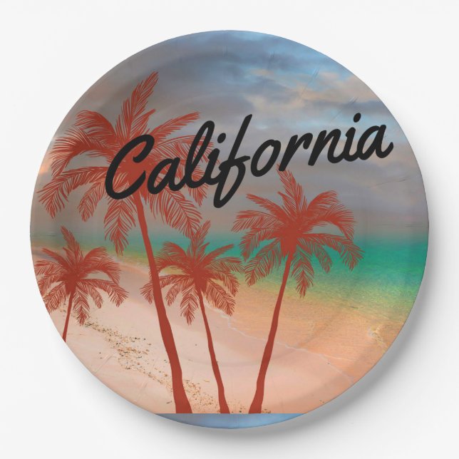Plato De Papel Placa de papel de California (Anverso)