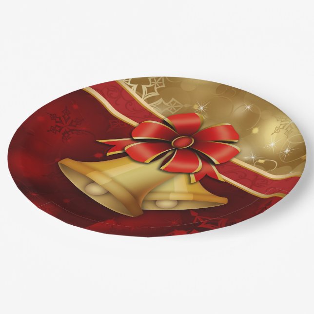 Plato De Papel Placa de papel de campanilla roja de oro para navi (Angular)