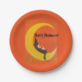 Plato De Papel "Placa de papel de canto de la luna de la señora E