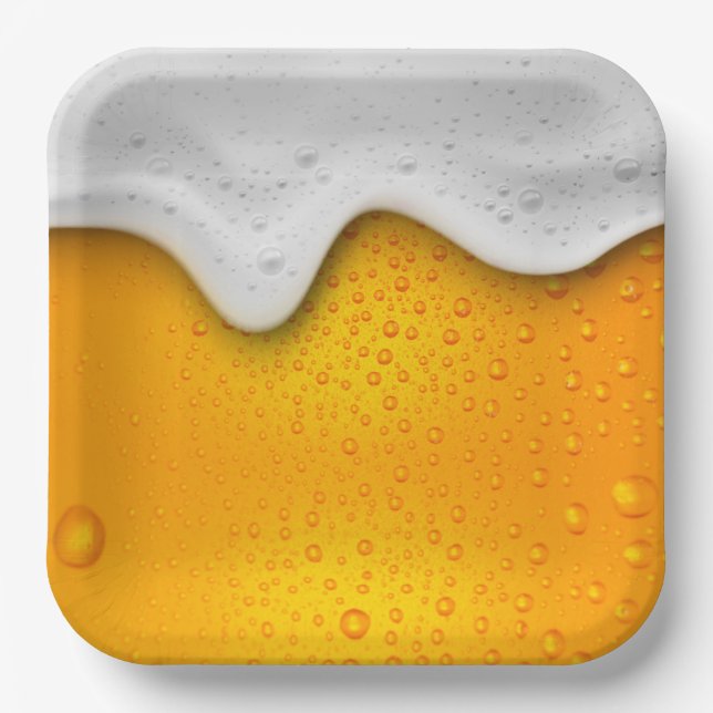 Plato De Papel Placa de papel de cerveza (Anverso)