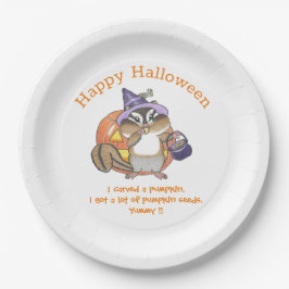 Plato De Papel Placa de papel de Chipmunk Halloween