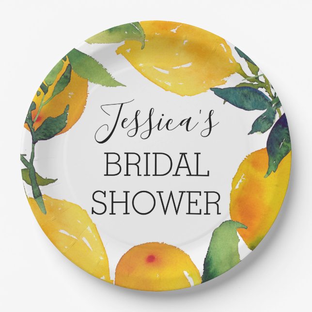 Plato De Papel Placa de papel de cítricos limón (Anverso)