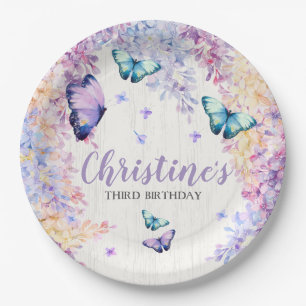 Plato De Papel Placa de papel de colección de mariposa