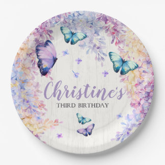 Plato De Papel Placa de papel de colección de mariposa