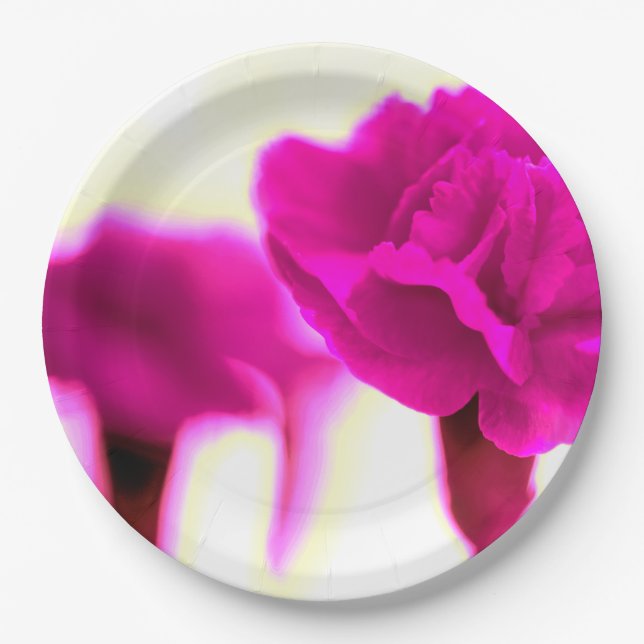 Plato De Papel Placa de papel de color rosa (Anverso)