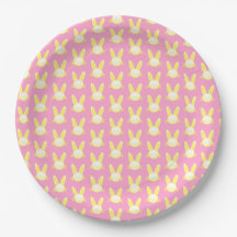 Placa de papel de conejo de Pascua