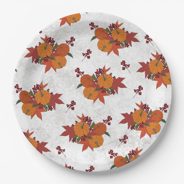 Plato De Papel Placa de papel de cosecha de otoño (Anverso)