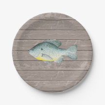 Placa de papel de cumpleaños de pesca