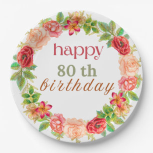 Plato De Papel Placa de papel de cumpleaños feliz