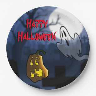 Plato De Papel Placa de papel de cumpleaños/Halloween de espantos