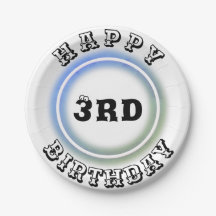 Placa de papel de cumpleaños para el anillo de luz