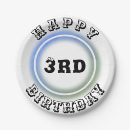 Plato De Papel Placa de papel de cumpleaños para el anillo de luz