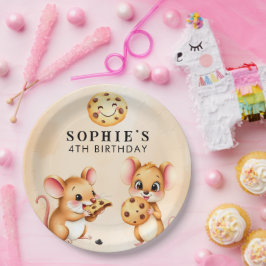 Plato De Papel Placa de papel de cumpleaños para el tema del rató