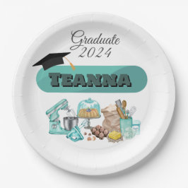 Plato De Papel Placa de papel de cumpleaños para graduación de pi