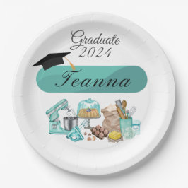 Plato De Papel Placa de papel de cumpleaños para graduación de pi