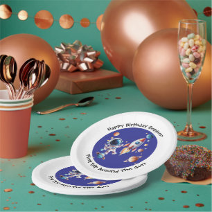 Plato De Papel Placa de papel de cumpleaños para niños con tema e