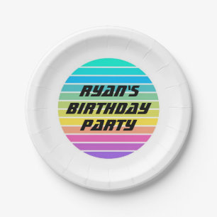 Plato De Papel Placa de papel de cumpleaños personalizado - Arcoi