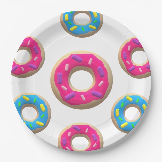 Plato De Papel Placa de papel de donut (Anverso)
