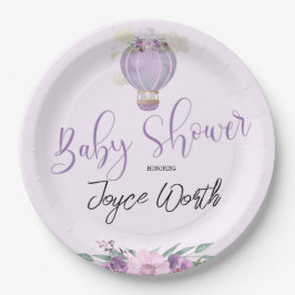 Plato De Papel Placa de papel de elefante de globo de aire calien