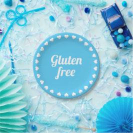 Plato De Papel Placa de papel de Fiesta azul celíaco gluten libre