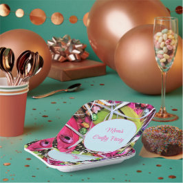 Plato De Papel Placa de papel de Fiesta de artesanía colorida